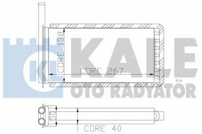KALE OTO RADYATOR 104700 -  Теплообменник, отопление салона